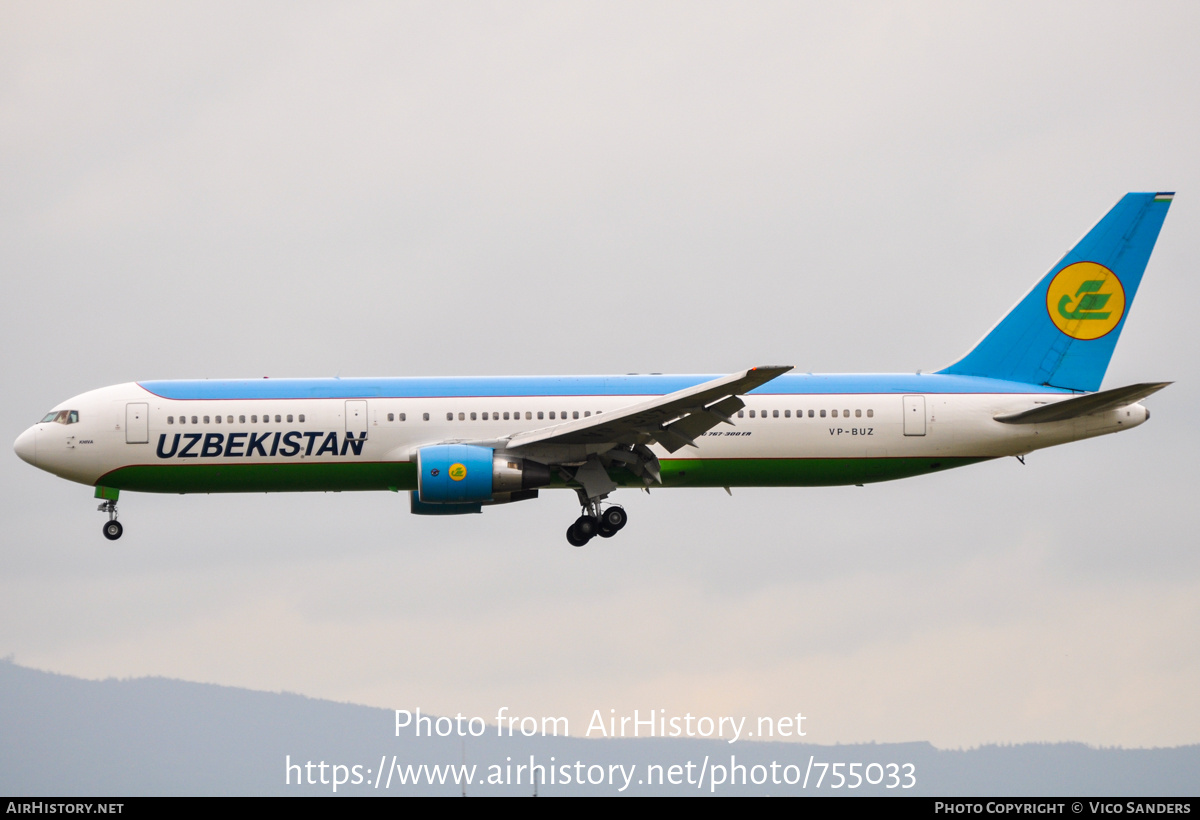 Aircraft Photo of VP-BUZ | Boeing 767-33P/ER | Uzbekistan Airways | AirHistory.net #755033