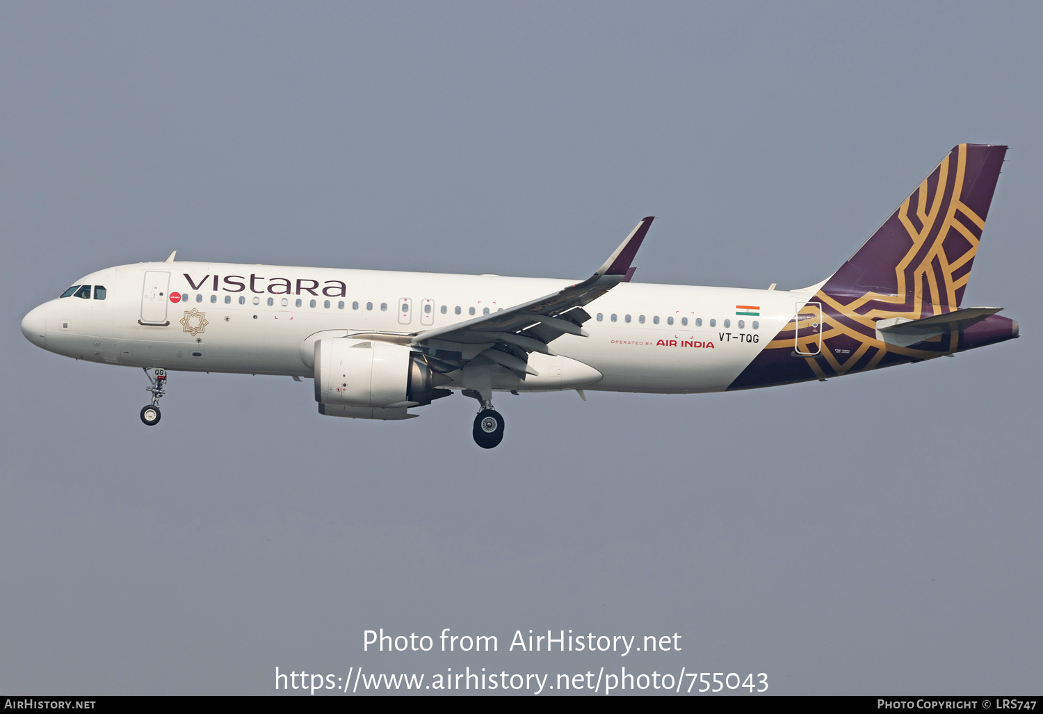 Aircraft Photo of VT-TQG | Airbus A320-251N | Vistara | AirHistory.net #755043