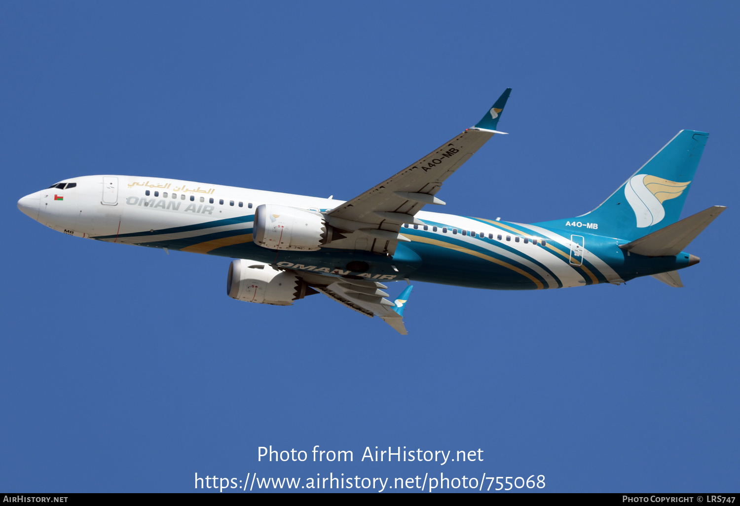 Aircraft Photo of A4O-MB | Boeing 737-8 Max 8 | Oman Air | AirHistory.net #755068