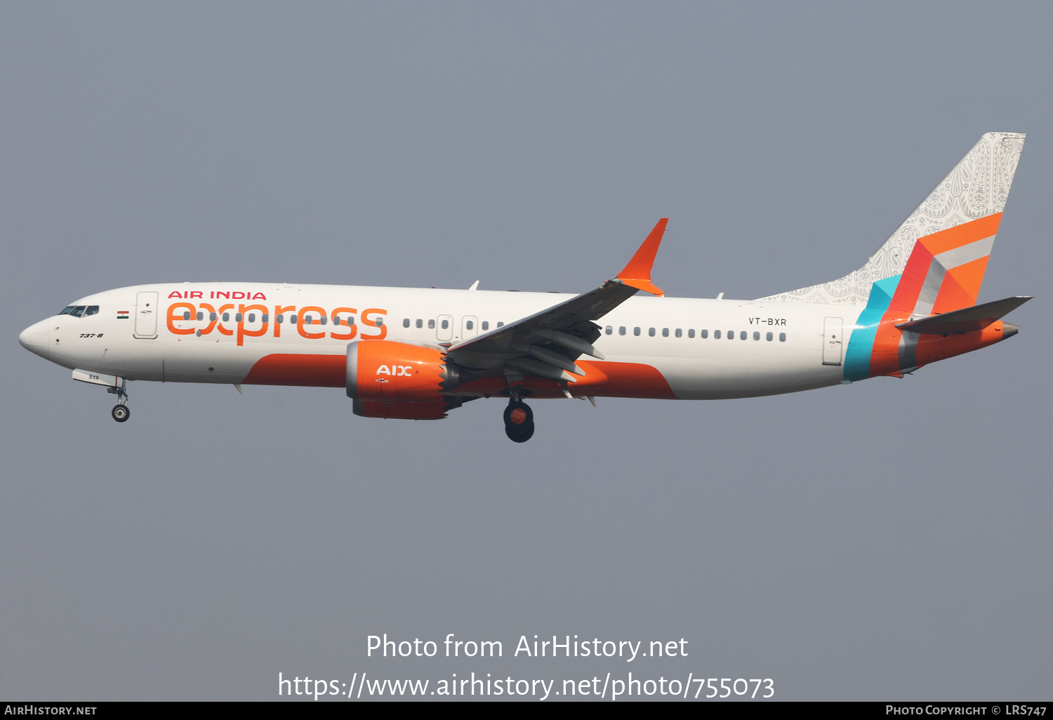 Aircraft Photo of VT-BXR | Boeing 737-8 Max 8 | Air India Express | AirHistory.net #755073