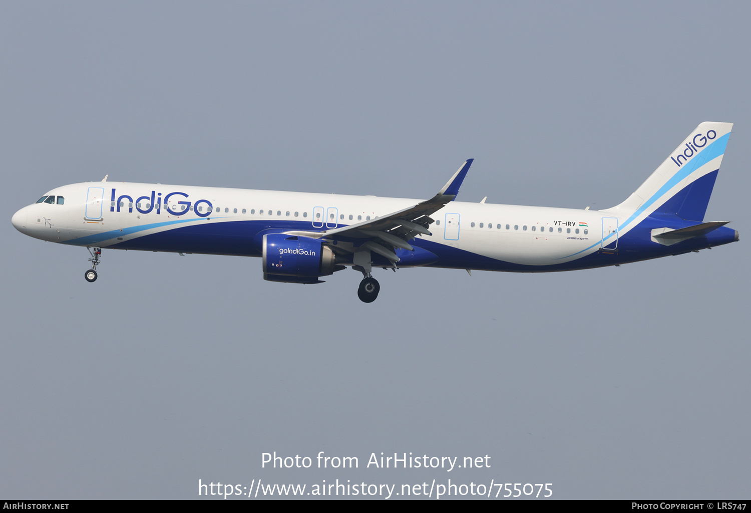 Aircraft Photo of VT-IRV | Airbus A321-251NX | IndiGo | AirHistory.net #755075