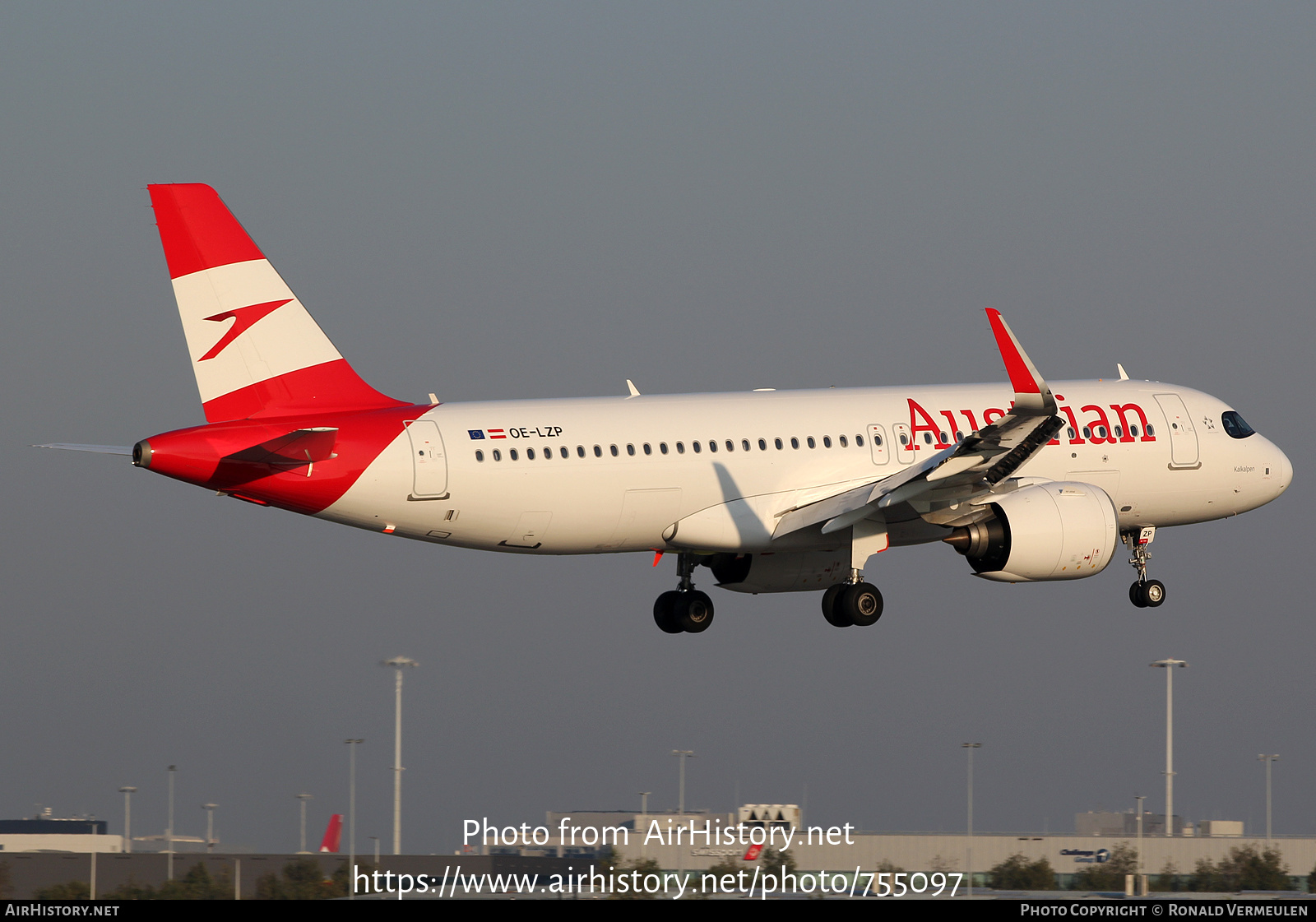 Aircraft Photo of OE-LZP | Airbus A320-271N | Austrian Airlines | AirHistory.net #755097