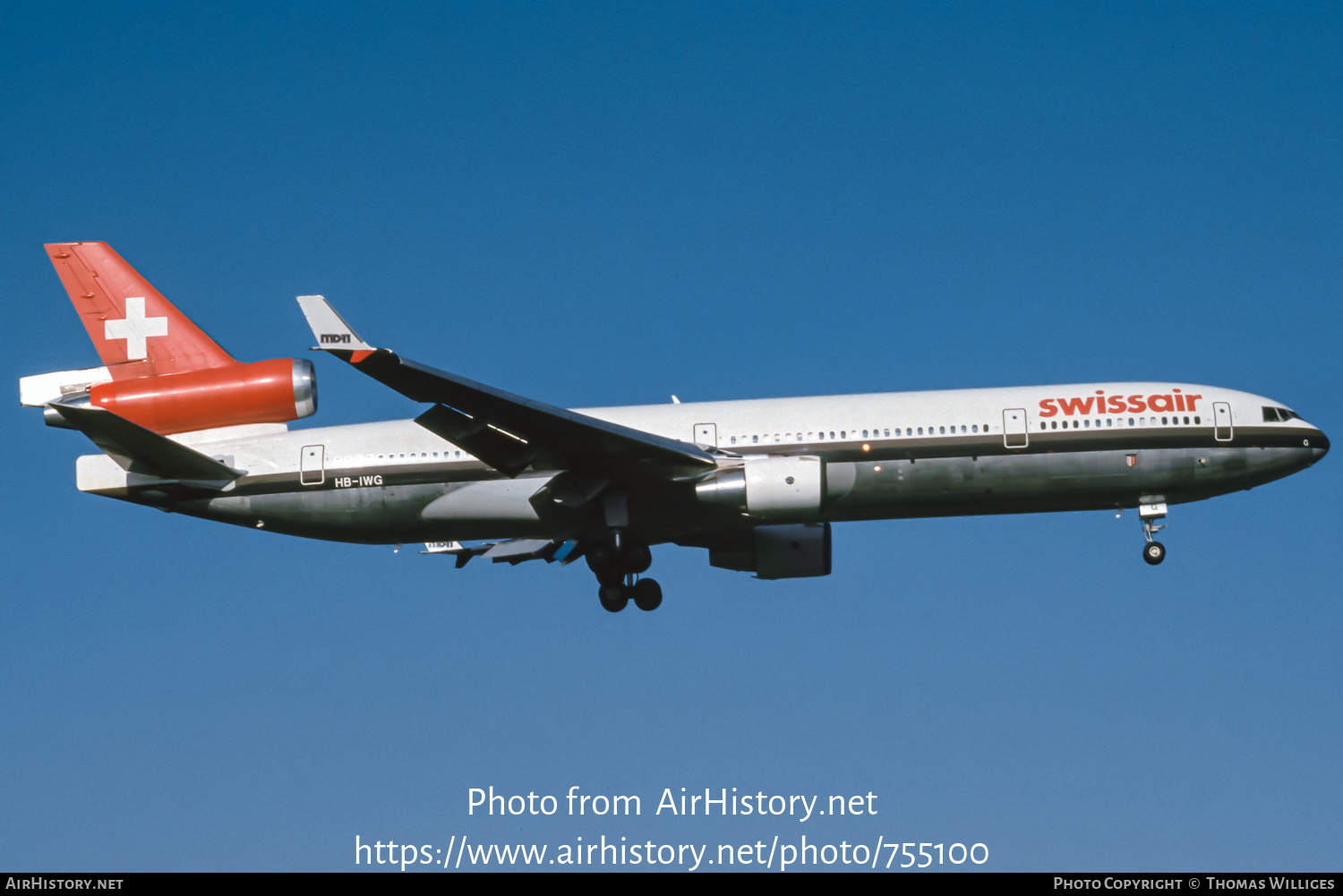 Aircraft Photo of HB-IWG | McDonnell Douglas MD-11 | Swissair | AirHistory.net #755100