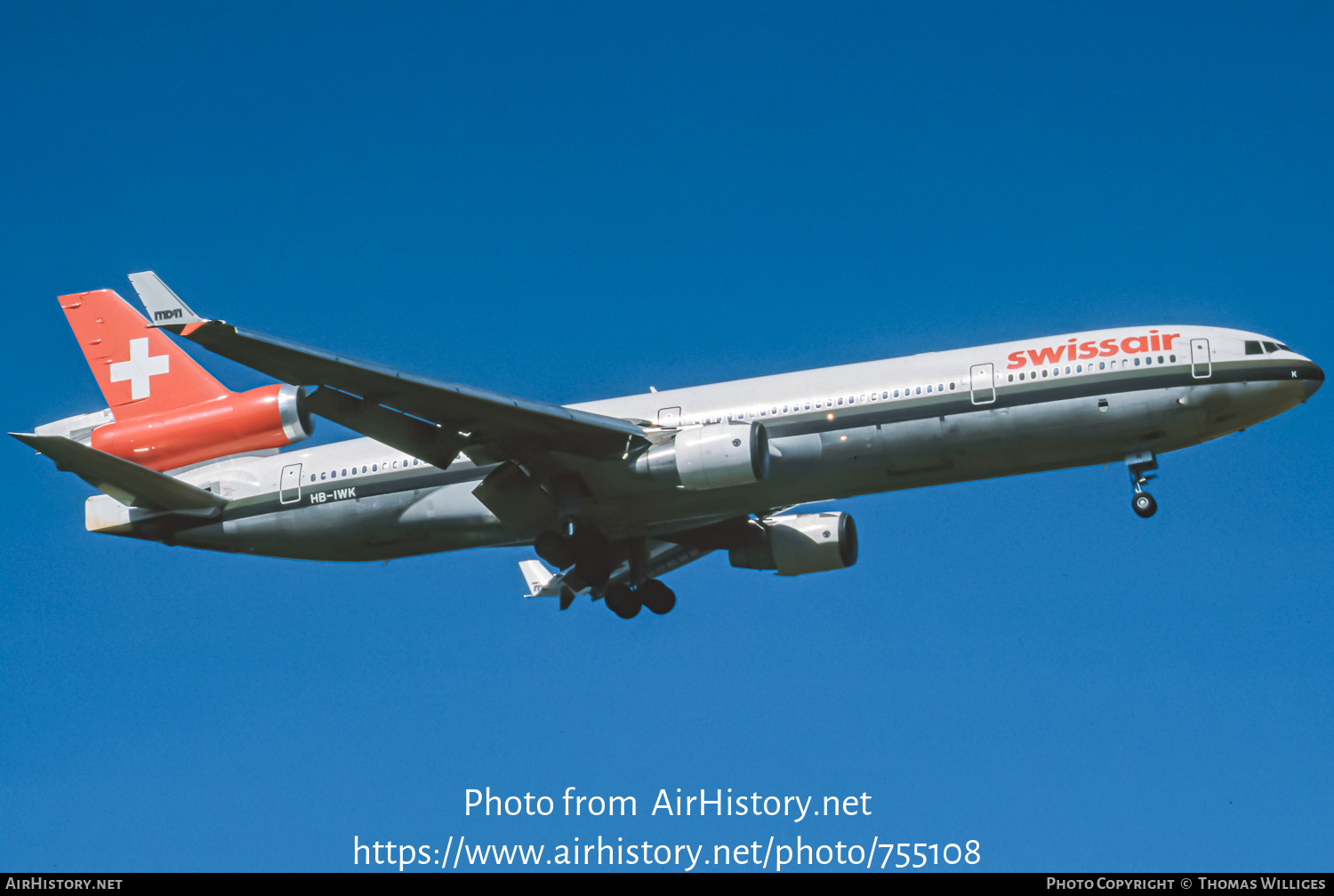 Aircraft Photo of HB-IWK | McDonnell Douglas MD-11 | Swissair | AirHistory.net #755108