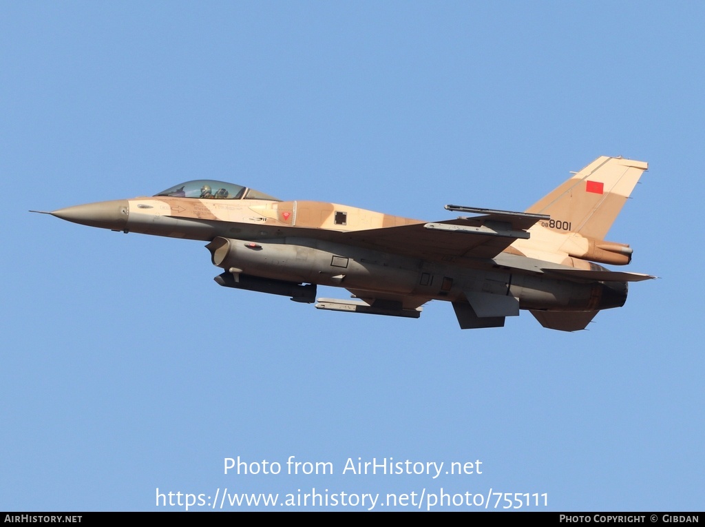 Aircraft Photo of 08-8001 | General Dynamics F-16C Fighting Falcon | Morocco - Air Force | AirHistory.net #755111