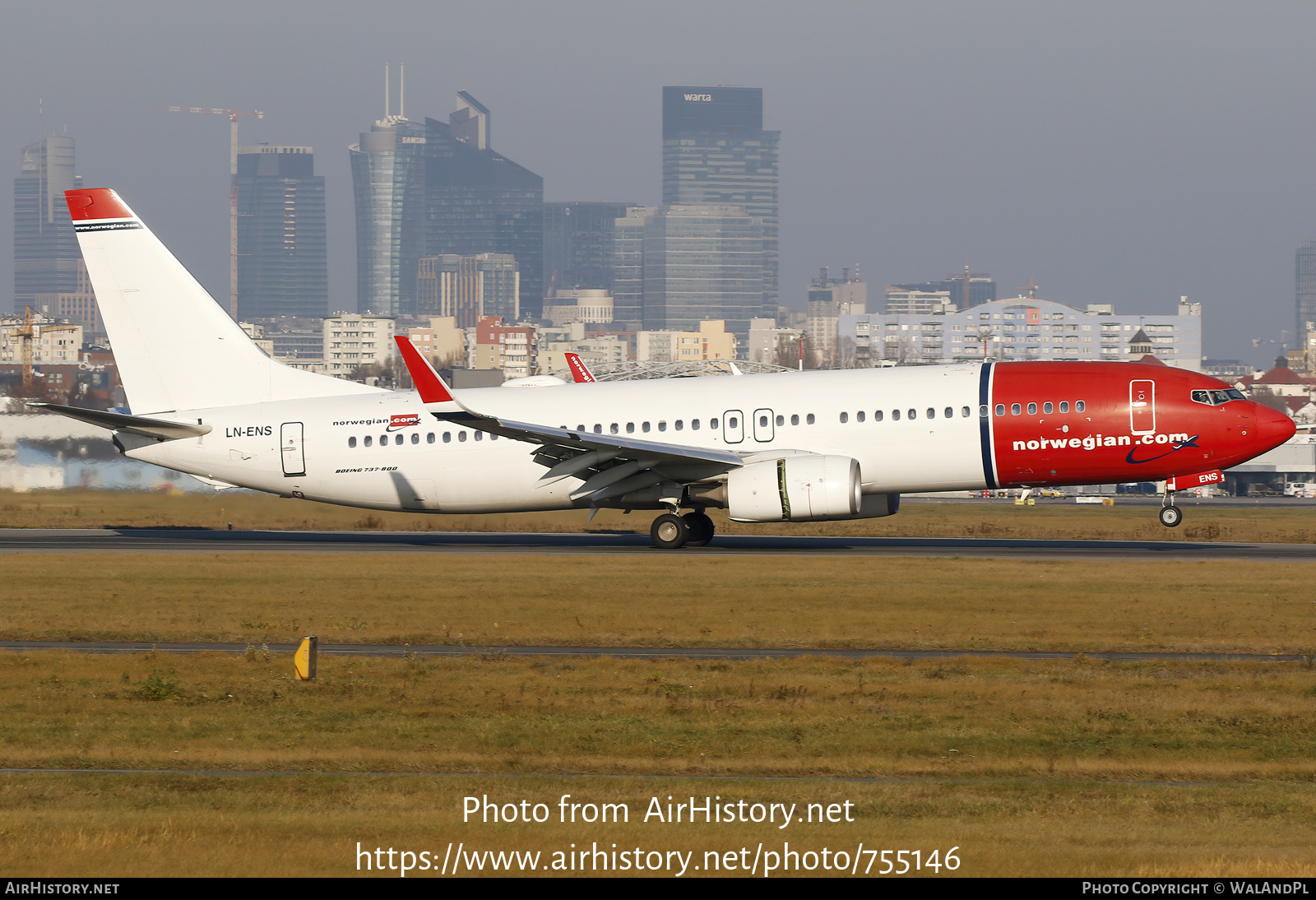 Aircraft Photo of LN-ENS | Boeing 737-8JP | Norwegian | AirHistory.net #755146