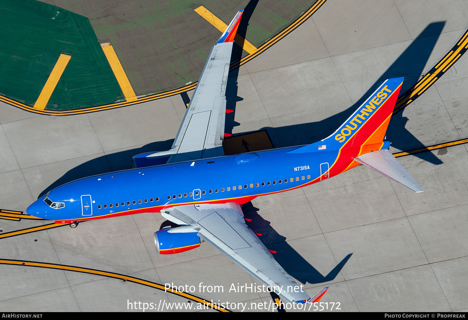 Aircraft Photo of N731SA | Boeing 737-7H4 | Southwest Airlines | AirHistory.net #755172