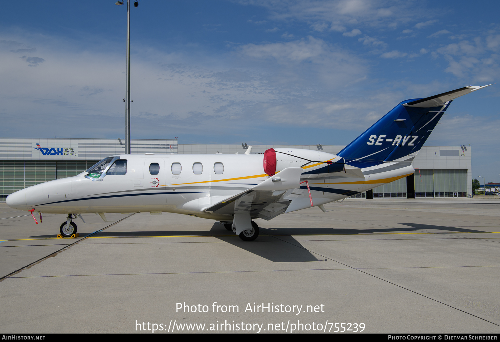 Aircraft Photo of SE-RVZ | Cessna 525 CitationJet M2 | AirHistory.net #755239