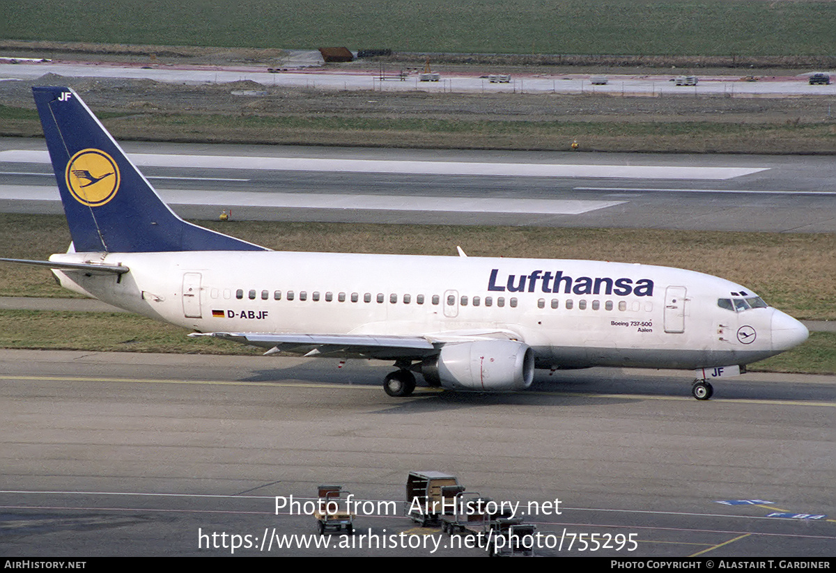 Aircraft Photo of D-ABJF | Boeing 737-530 | Lufthansa | AirHistory.net #755295