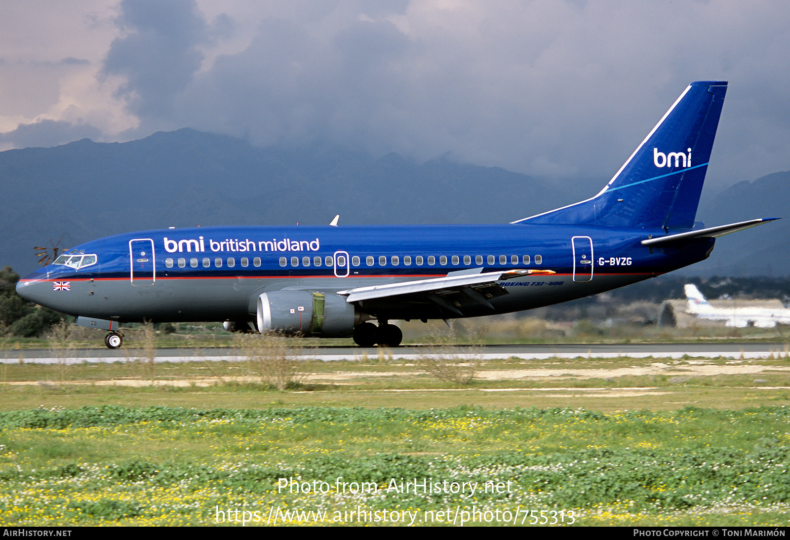 Aircraft Photo of G-BVZG | Boeing 737-5Q8 | BMI - British Midland International | AirHistory.net #755313