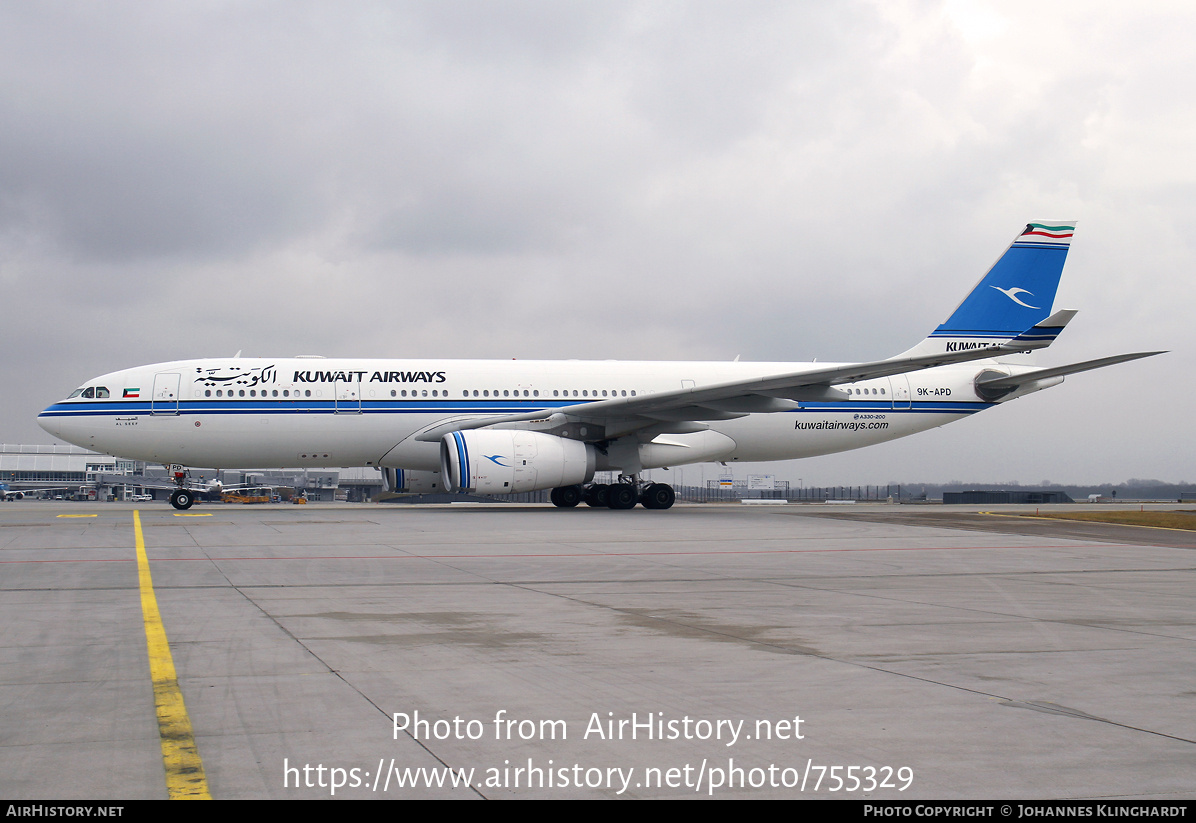 Aircraft Photo of 9K-APD | Airbus A330-243 | Kuwait Airways | AirHistory.net #755329