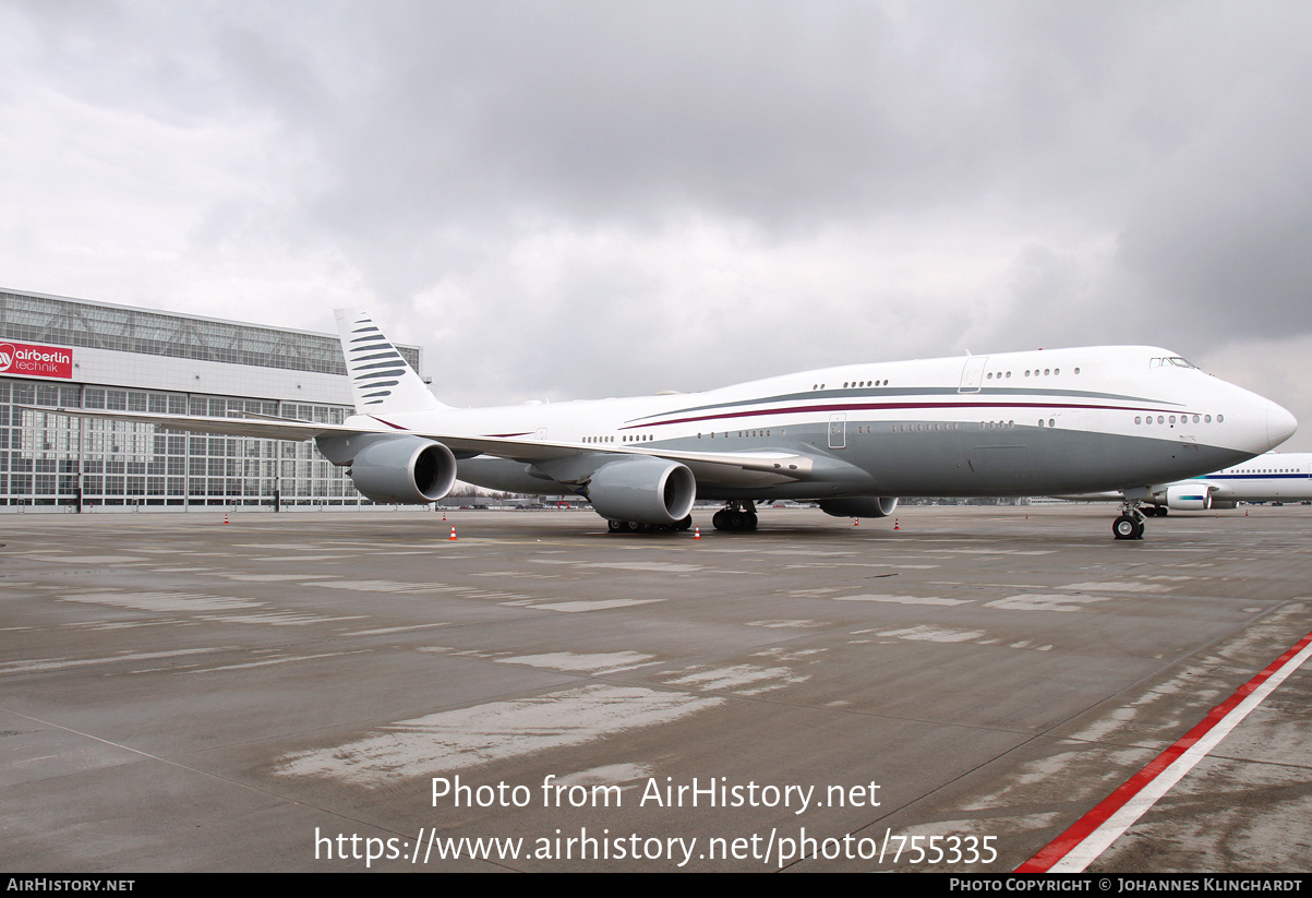 Aircraft Photo of A7-HBJ | Boeing 747-8KB BBJ | AirHistory.net #755335