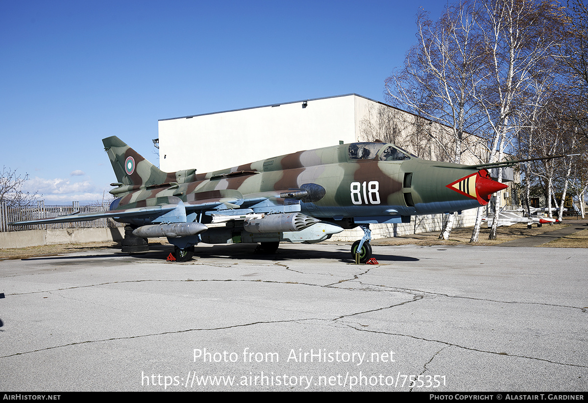 Aircraft Photo of 818 | Sukhoi Su-22M4 | Bulgaria - Air Force | AirHistory.net #755351