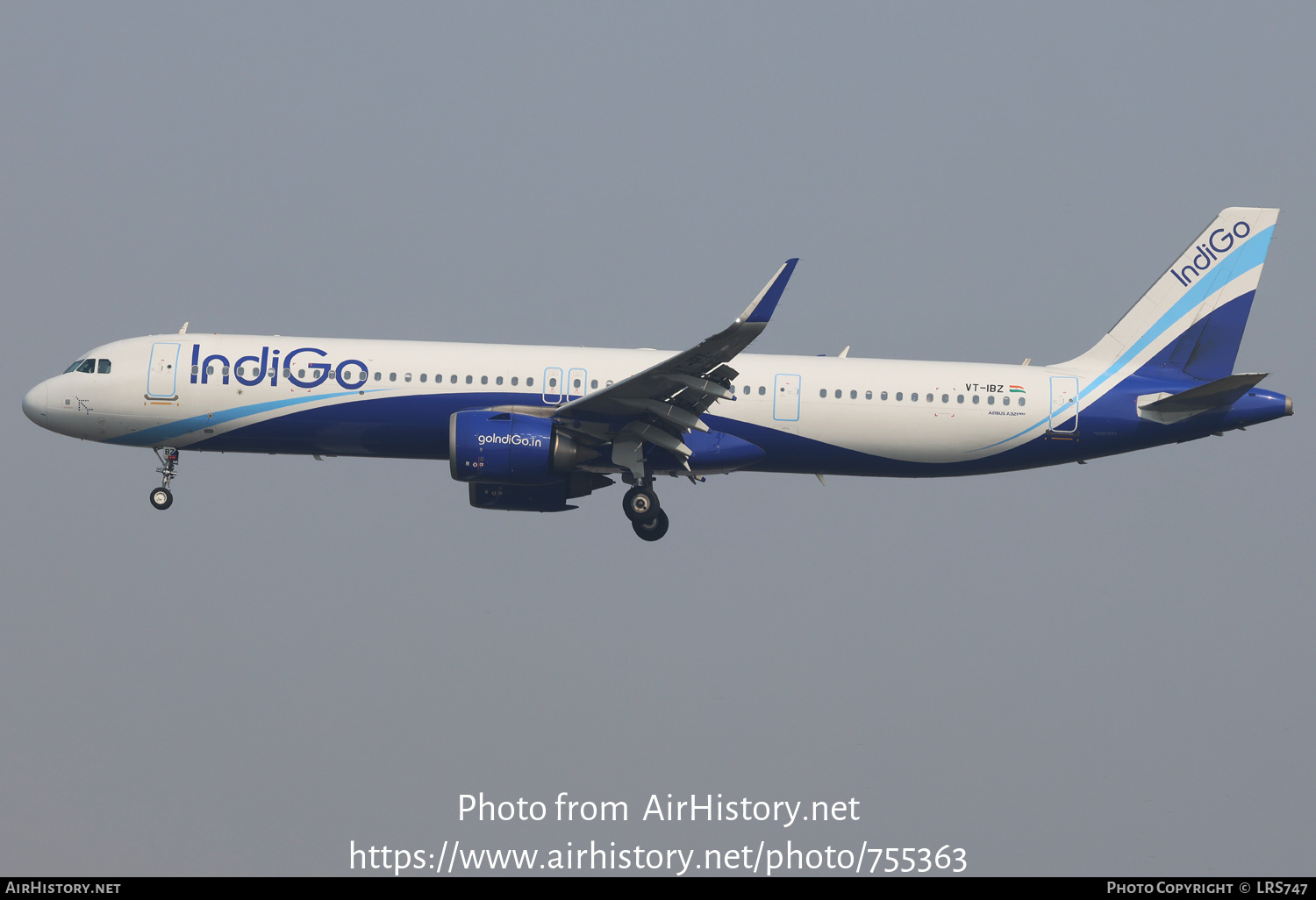 Aircraft Photo of VT-IBZ | Airbus A321-252NX | IndiGo | AirHistory.net #755363