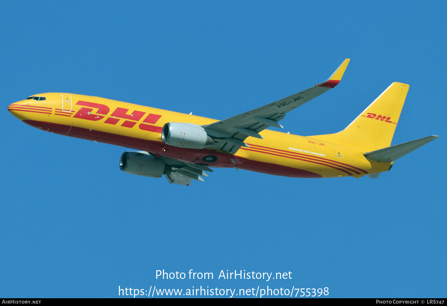 Aircraft Photo of A9C-JNC | Boeing 737-8Q8(BCF) | DHL International | AirHistory.net #755398