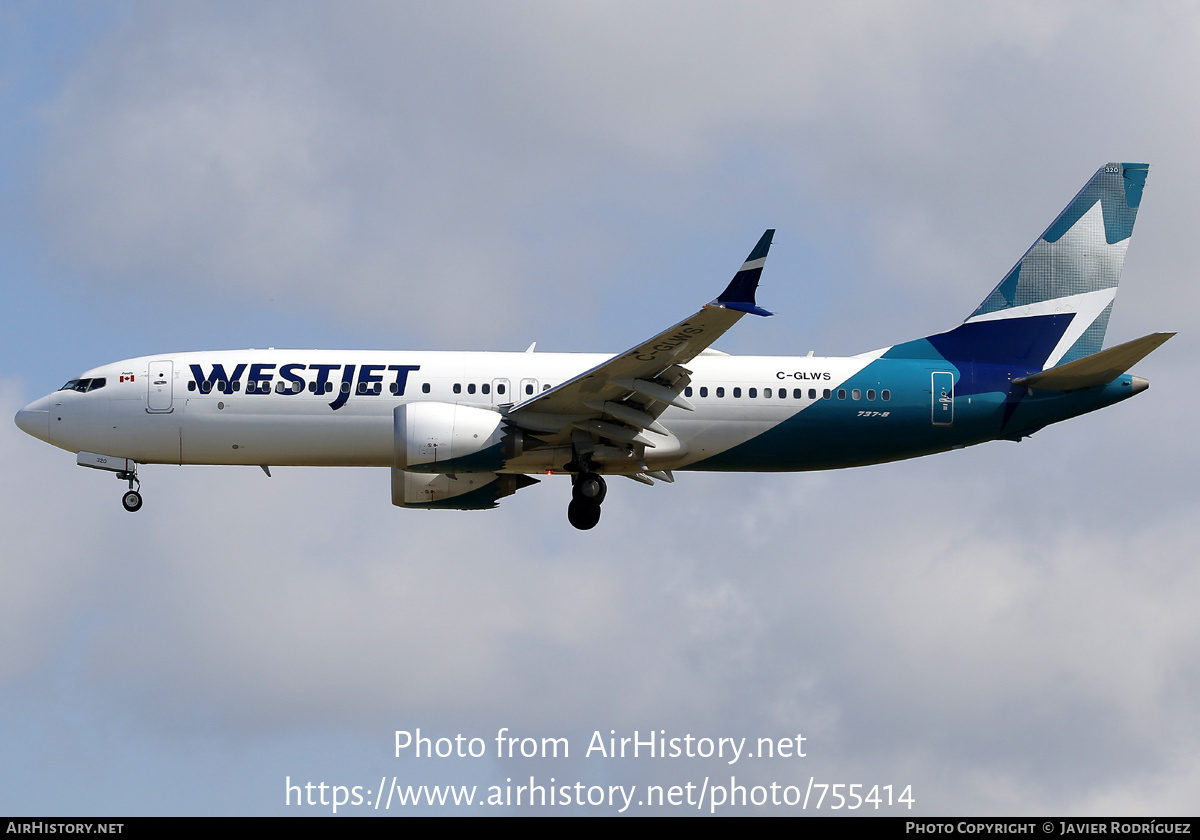 Aircraft Photo of C-GLWS | Boeing 737-8 Max 8 | WestJet | AirHistory.net #755414