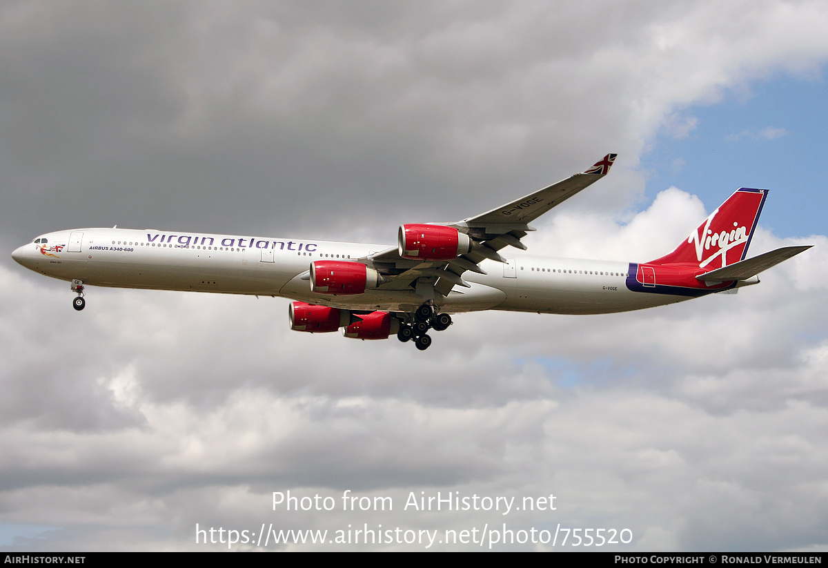 Aircraft Photo of G-VOGE | Airbus A340-642 | Virgin Atlantic Airways | AirHistory.net #755520