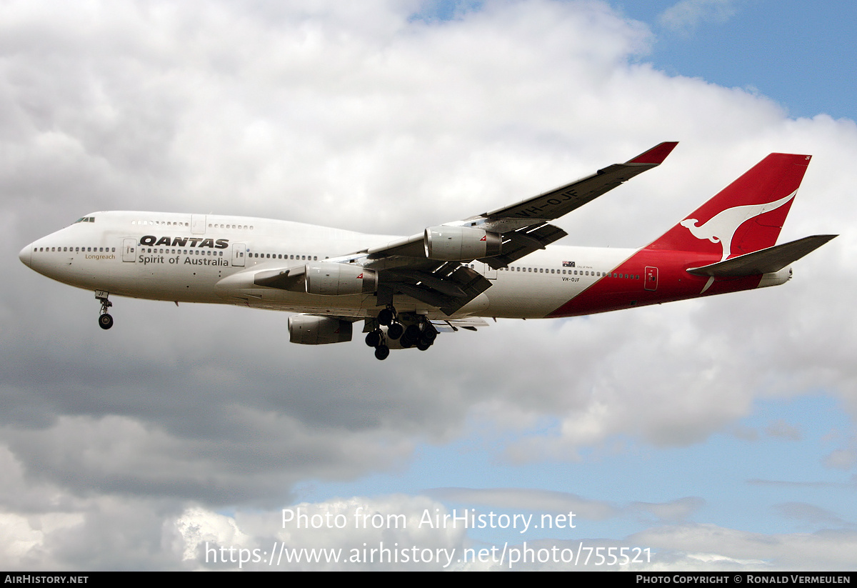 Aircraft Photo of VH-OJF | Boeing 747-438 | Qantas | AirHistory.net #755521