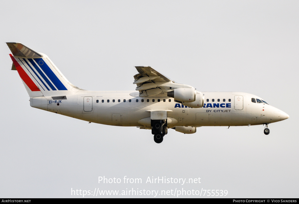 Aircraft Photo of EI-RJK | British Aerospace Avro 146-RJ85 | Air France | AirHistory.net #755539