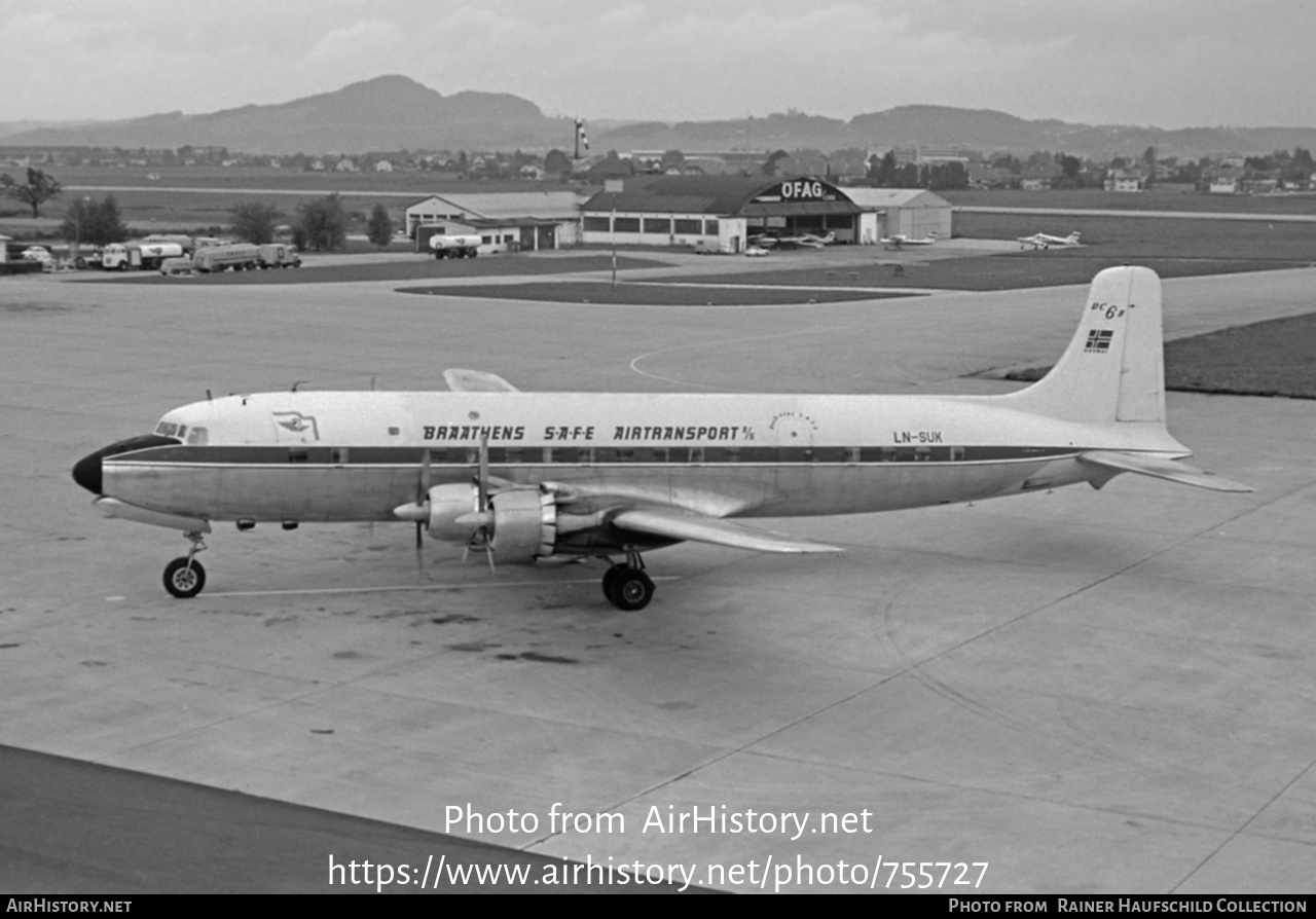 Aircraft Photo of LN-SUK | Douglas DC-6B | Braathens SAFE | AirHistory.net #755727