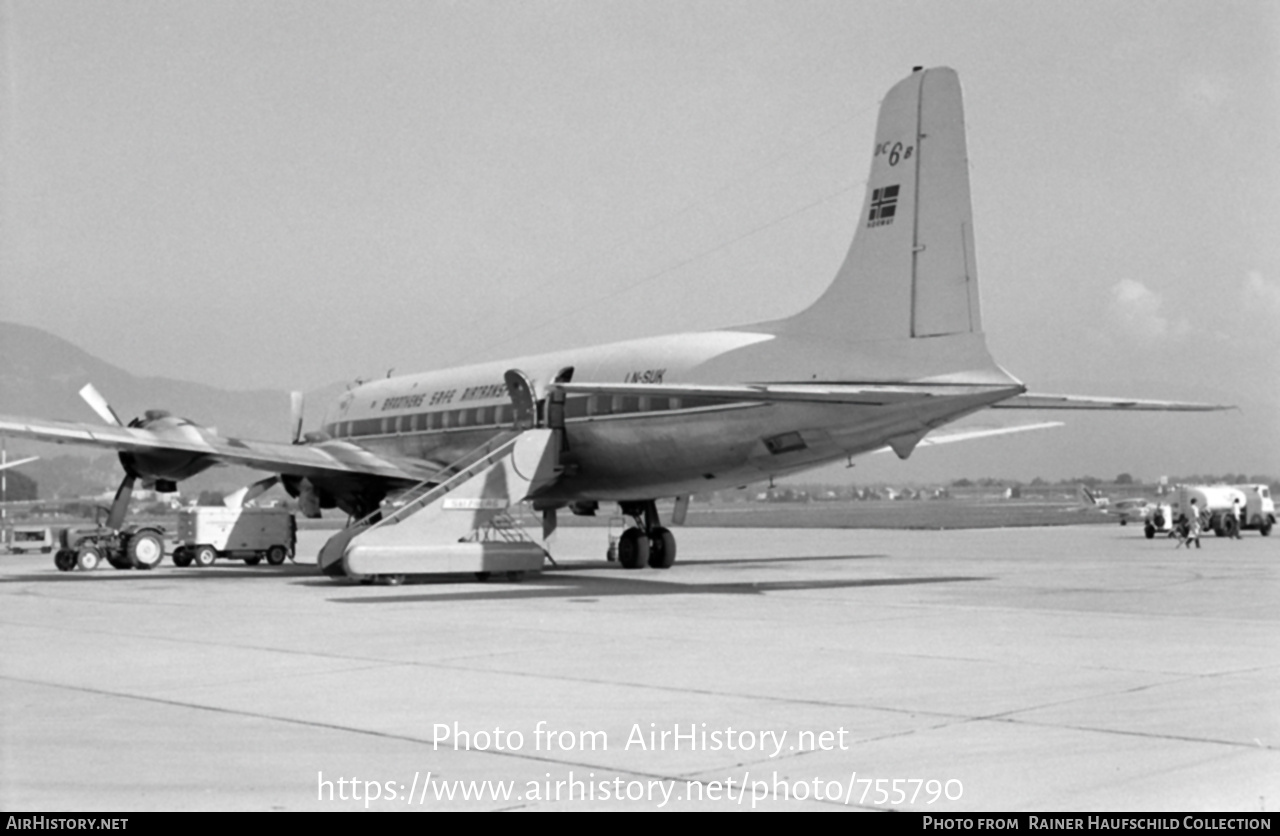 Aircraft Photo of LN-SUK | Douglas DC-6B | Braathens SAFE | AirHistory.net #755790