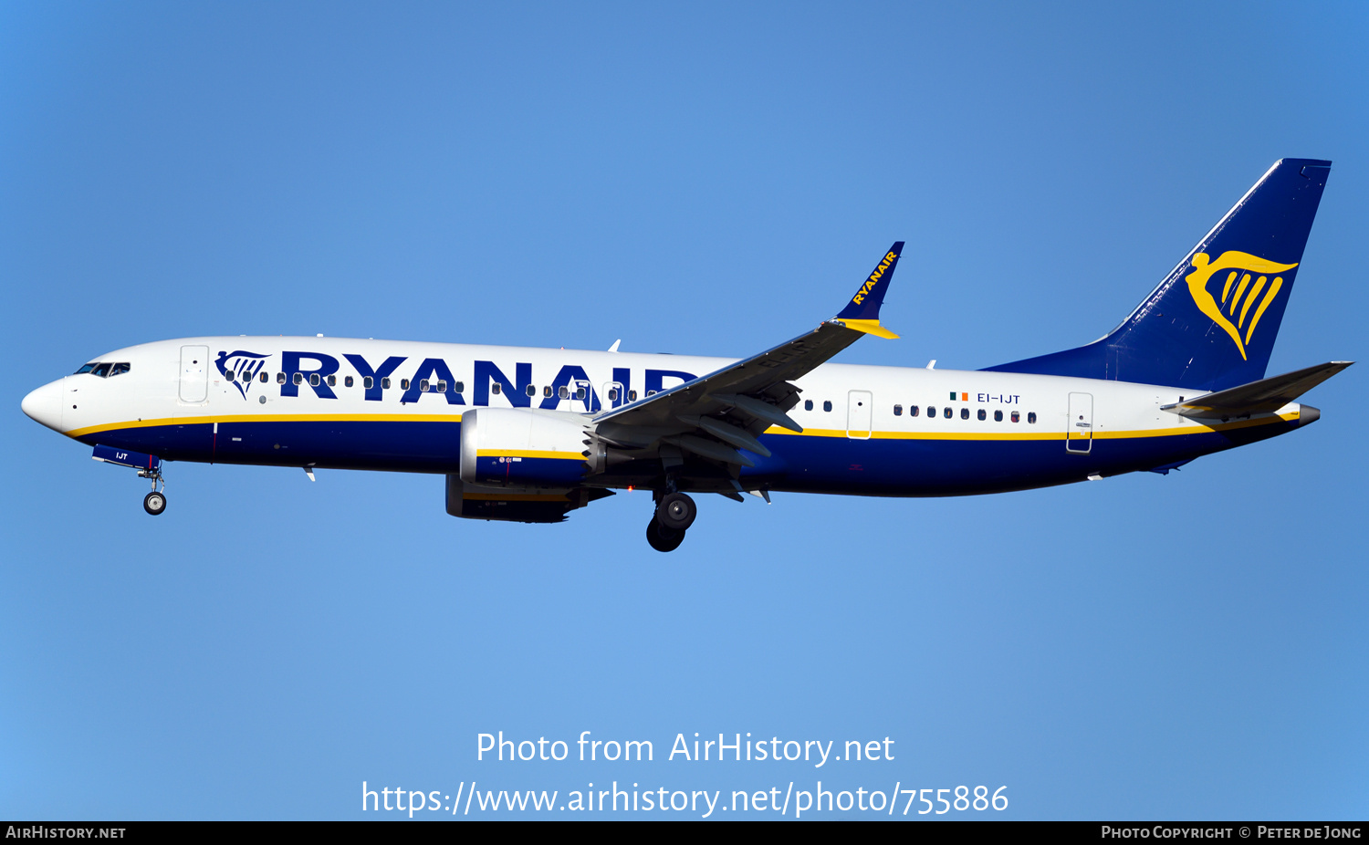 Aircraft Photo of EI-IJT | Boeing 737-8200 Max 200 | Ryanair | AirHistory.net #755886