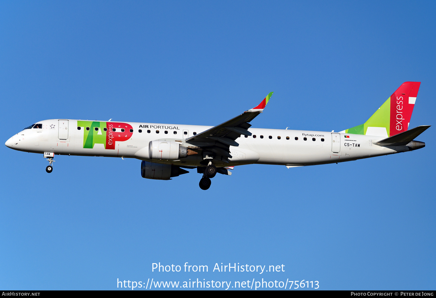 Aircraft Photo of CS-TAW | Embraer 195LR (ERJ-190-200LR) | TAP Air Portugal Express | AirHistory.net #756113