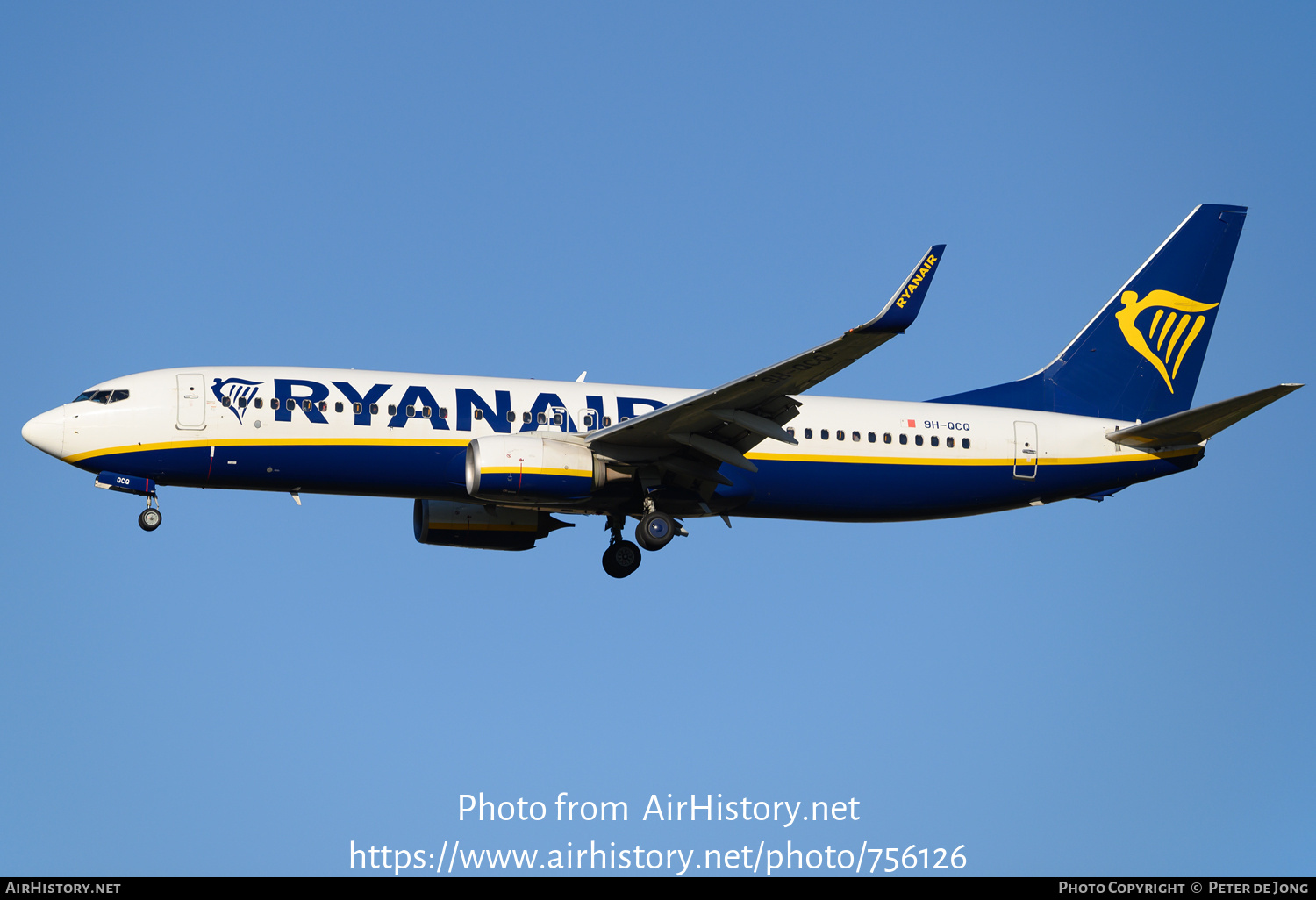 Aircraft Photo of 9H-QCQ | Boeing 737-8AS | Ryanair | AirHistory.net #756126