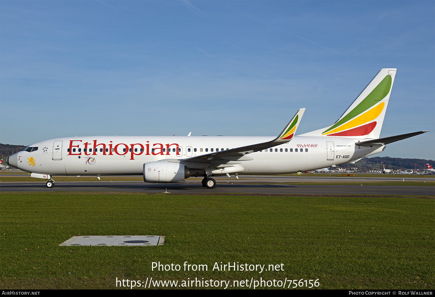 Aircraft Photo of ET-AQO | Boeing 737-860 | Ethiopian Airlines | AirHistory.net #756156