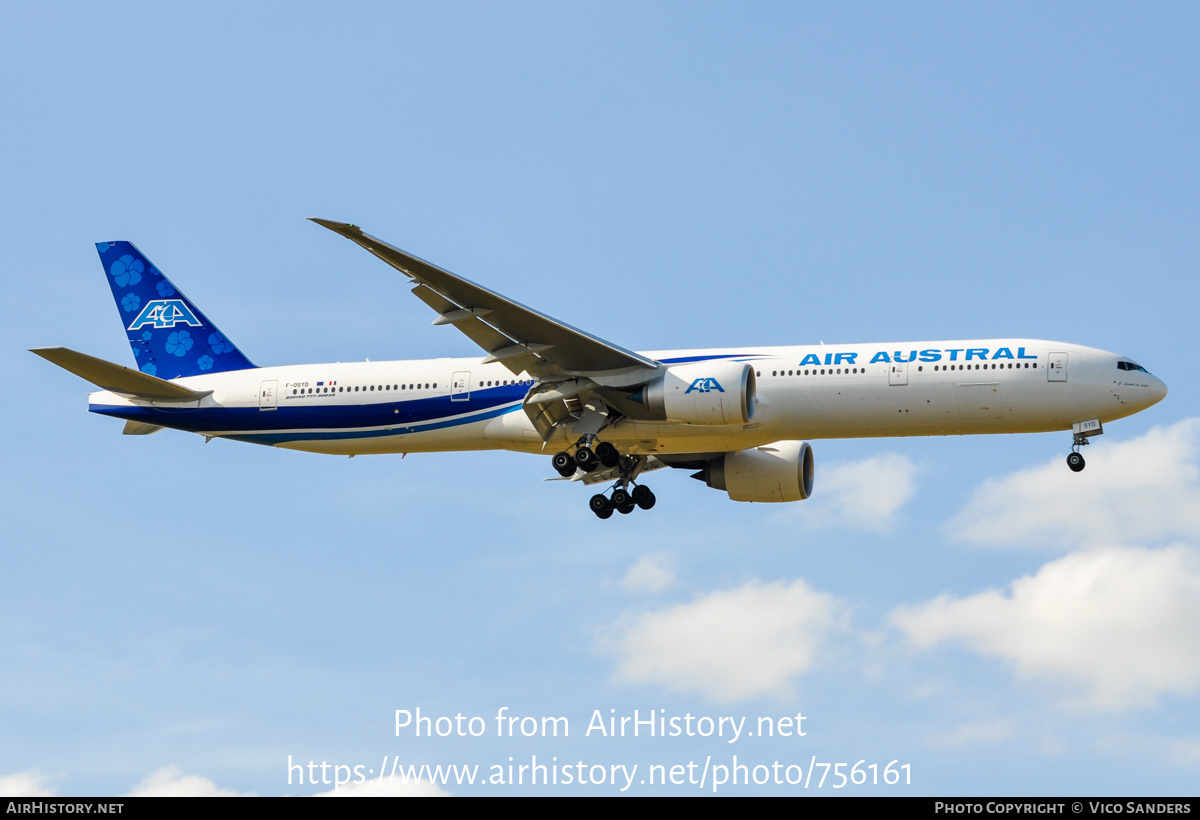 Aircraft Photo of F-OSYD | Boeing 777-3Q8/ER | Air Austral | AirHistory.net #756161