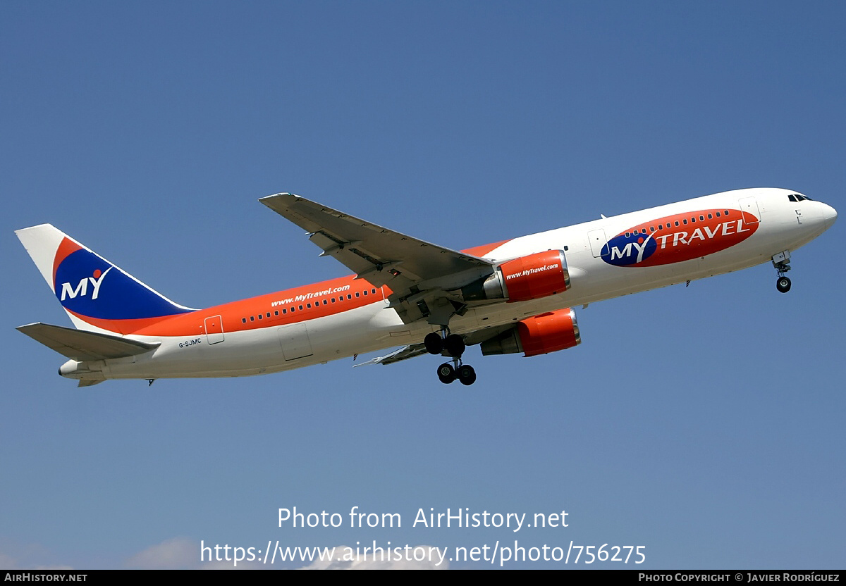 Aircraft Photo of G-SJMC | Boeing 767-31K/ER | MyTravel Airways | AirHistory.net #756275