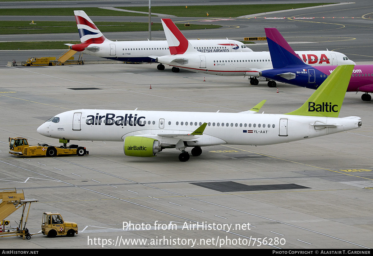 Aircraft Photo of YL-AAT | Airbus A220-371 (BD-500-1A11) | AirBaltic | AirHistory.net #756280