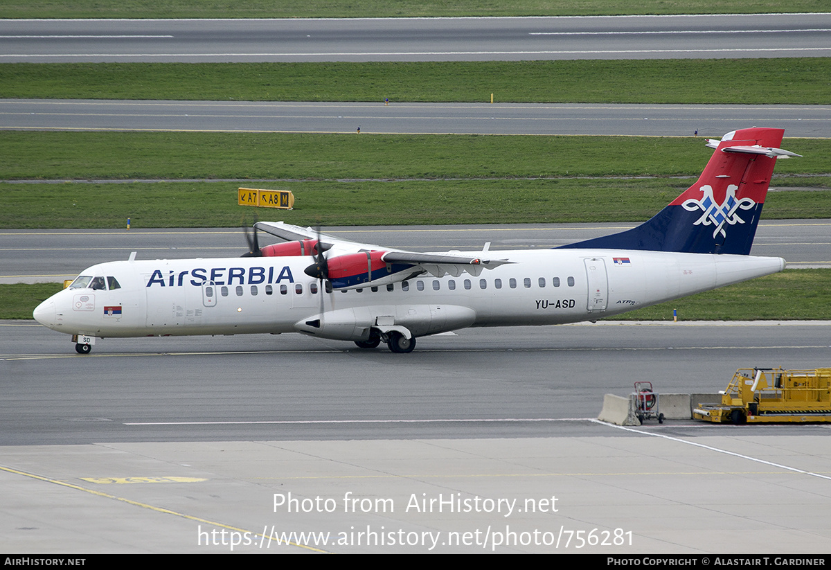 Aircraft Photo of YU-ASD | ATR ATR-72-600 (ATR-72-212A) | Air Serbia | AirHistory.net #756281