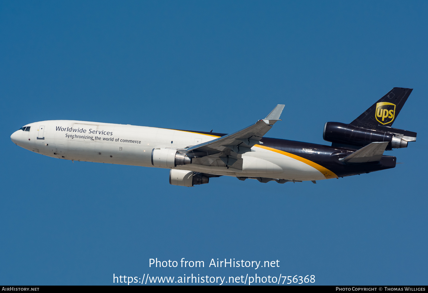 Aircraft Photo of N280UP | McDonnell Douglas MD-11CF | United Parcel Service - UPS | AirHistory.net #756368