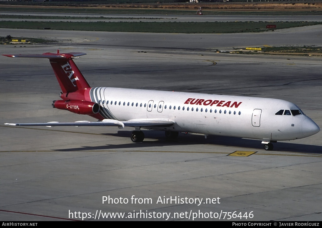 Aircraft Photo of G-AYOP | BAC 111-530FX One-Eleven | European Aircharter - EAL/EAC | AirHistory.net #756446