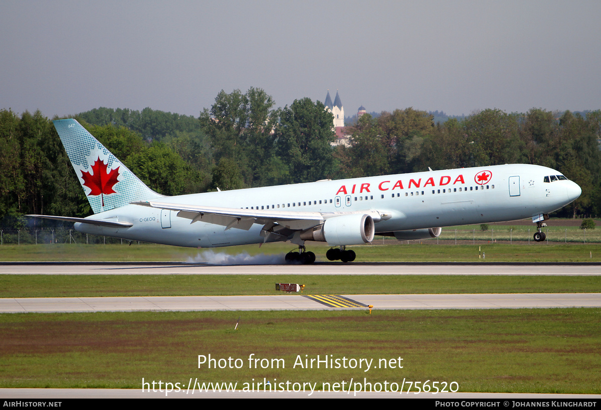 Aircraft Photo of C-GEOQ | Boeing 767-375/ER | Air Canada | AirHistory.net #756520