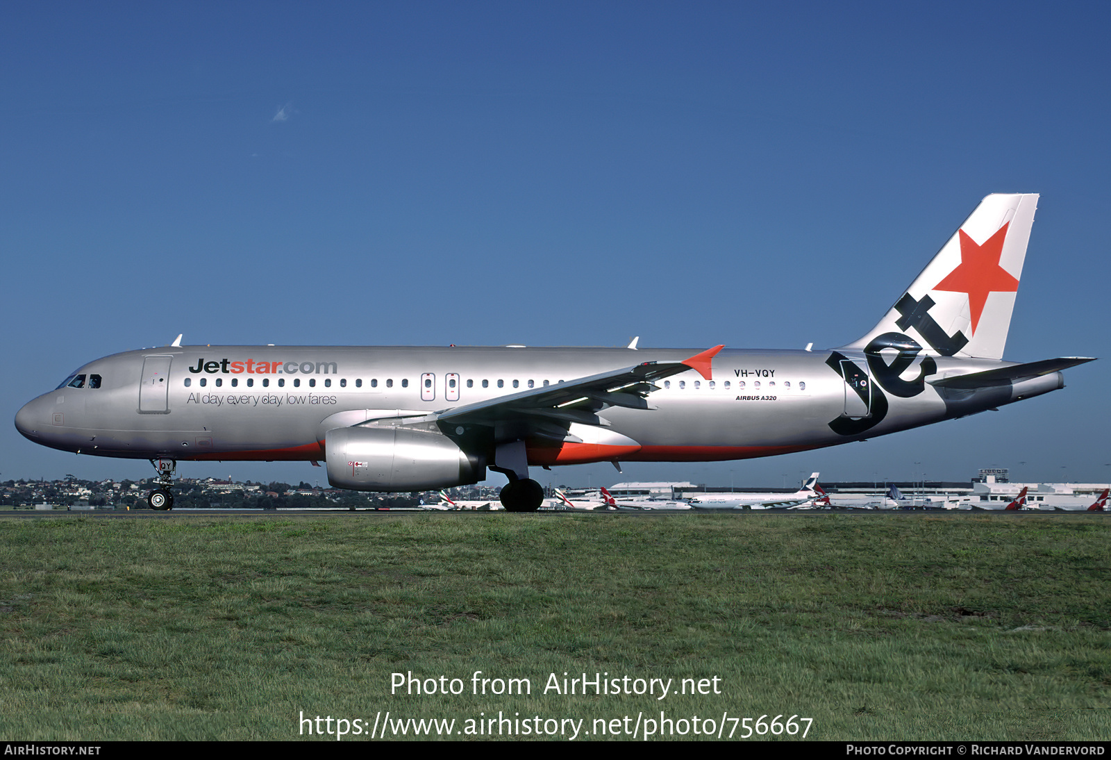 Aircraft Photo of VH-VQY | Airbus A320-232 | Jetstar Airways | AirHistory.net #756667