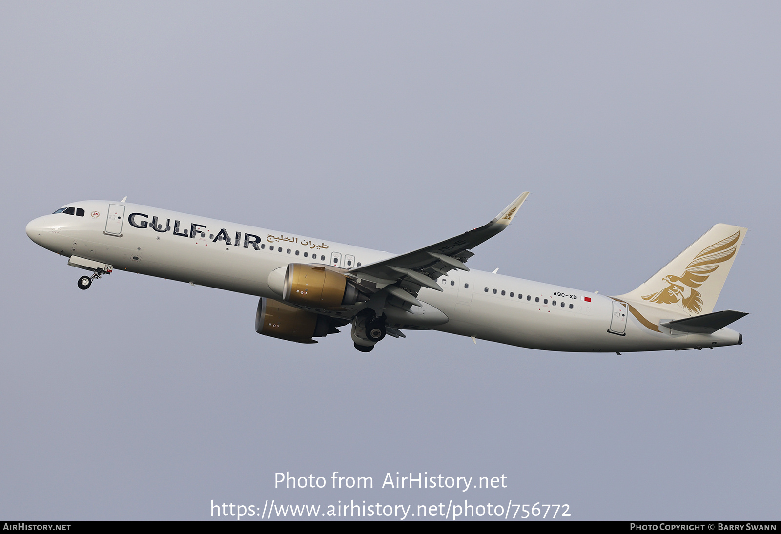 Aircraft Photo of A9C-XD | Airbus A321-253NX | Gulf Air | AirHistory.net #756772