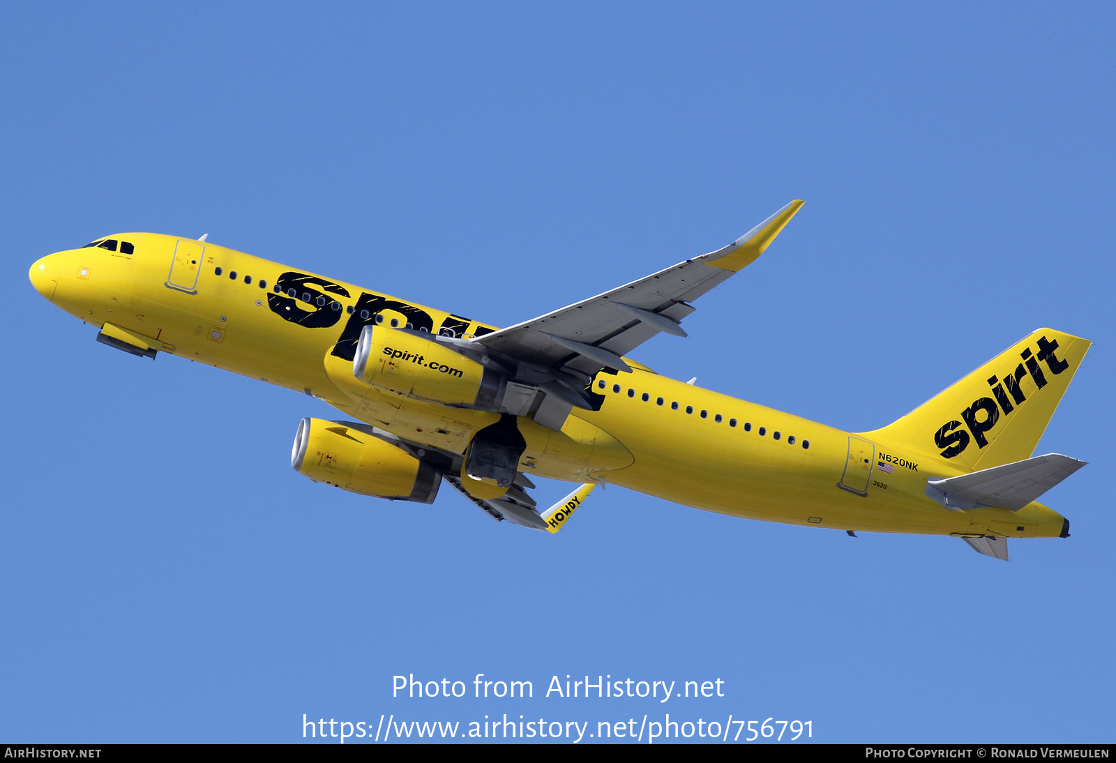 Aircraft Photo of N620NK | Airbus A320-232 | Spirit Airlines | AirHistory.net #756791