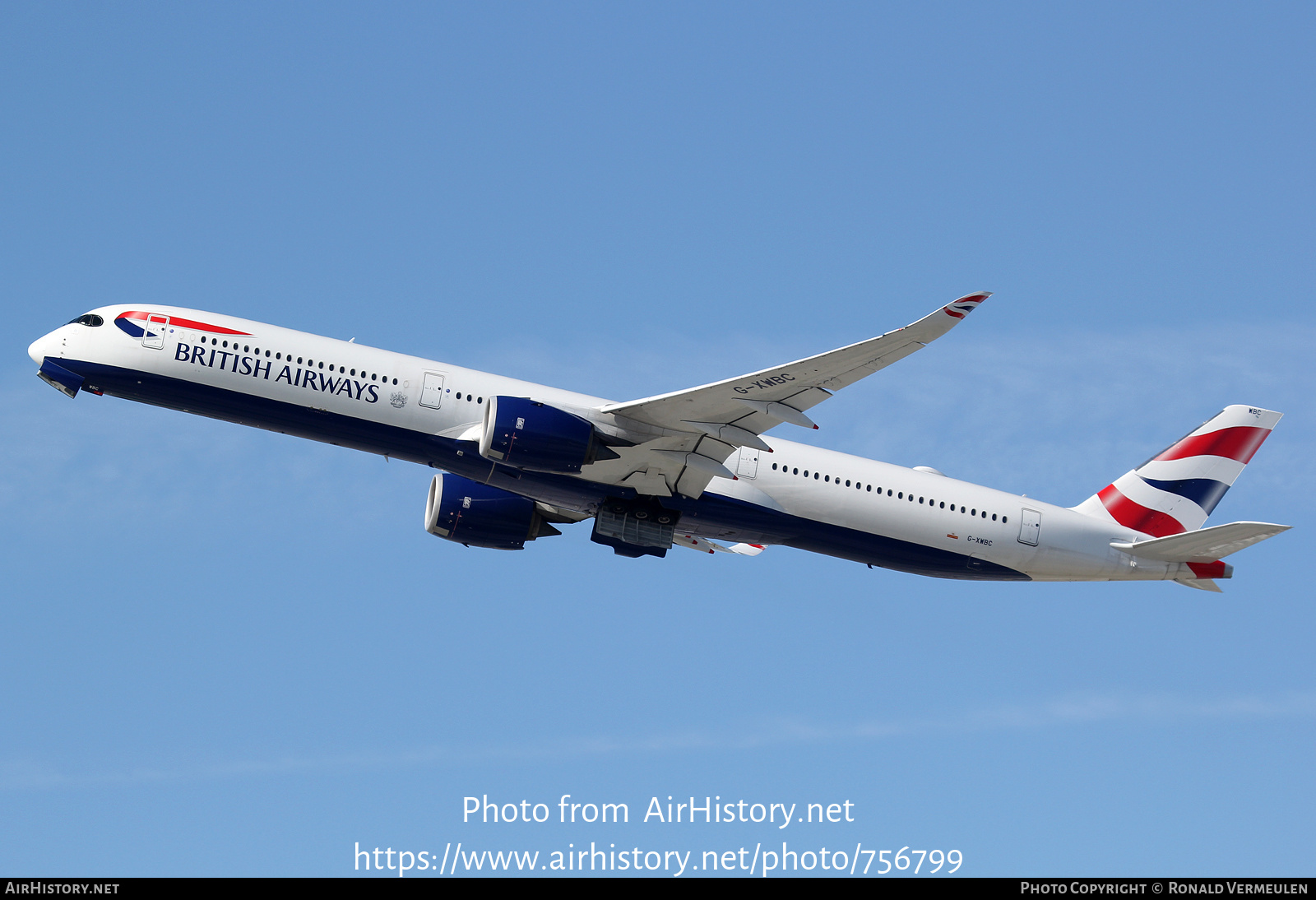 Aircraft Photo of G-XWBC | Airbus A350-1041 | British Airways | AirHistory.net #756799