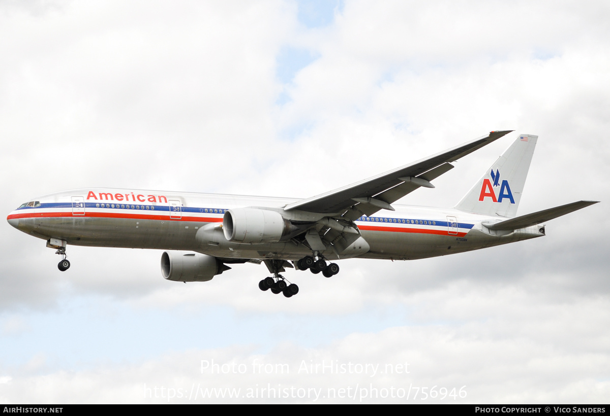 Aircraft Photo of N750AN | Boeing 777-200 | American Airlines | AirHistory.net #756946