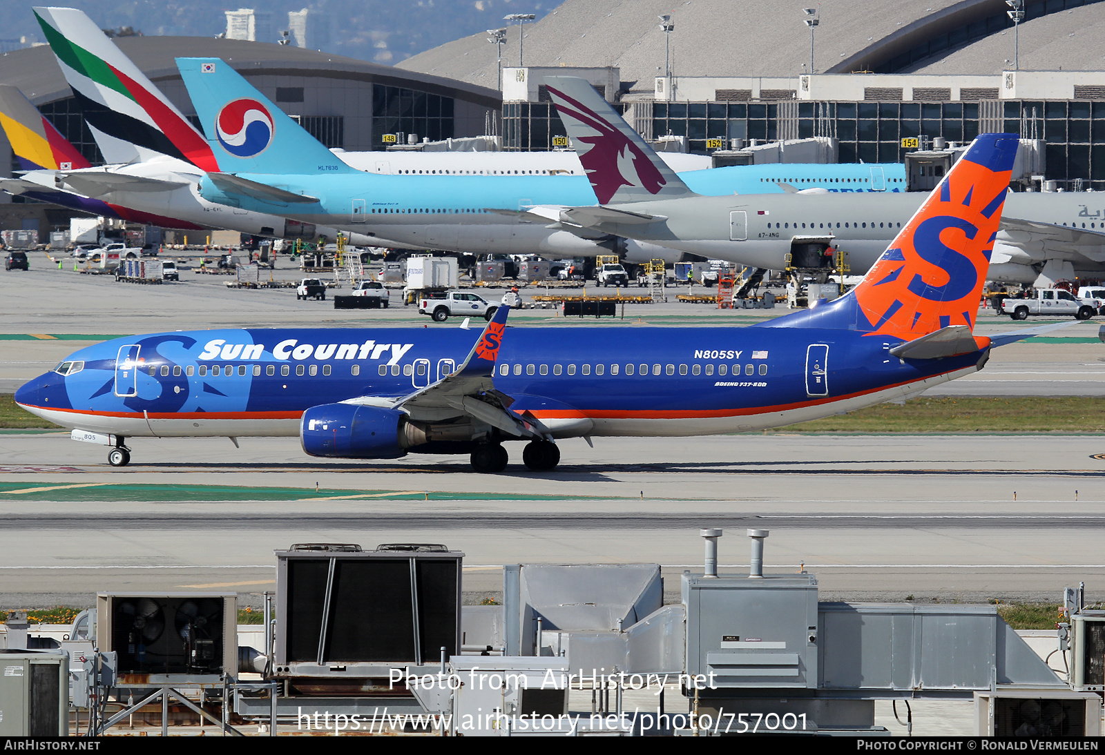 Aircraft Photo of N805SY | Boeing 737-8Q8 | Sun Country Airlines | AirHistory.net #757001