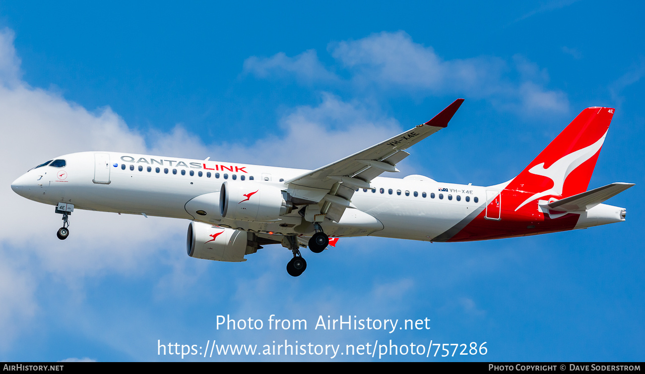 Aircraft Photo of VH-X4E | Airbus A220-300 (BD-500-1A11) | QantasLink | AirHistory.net #757286