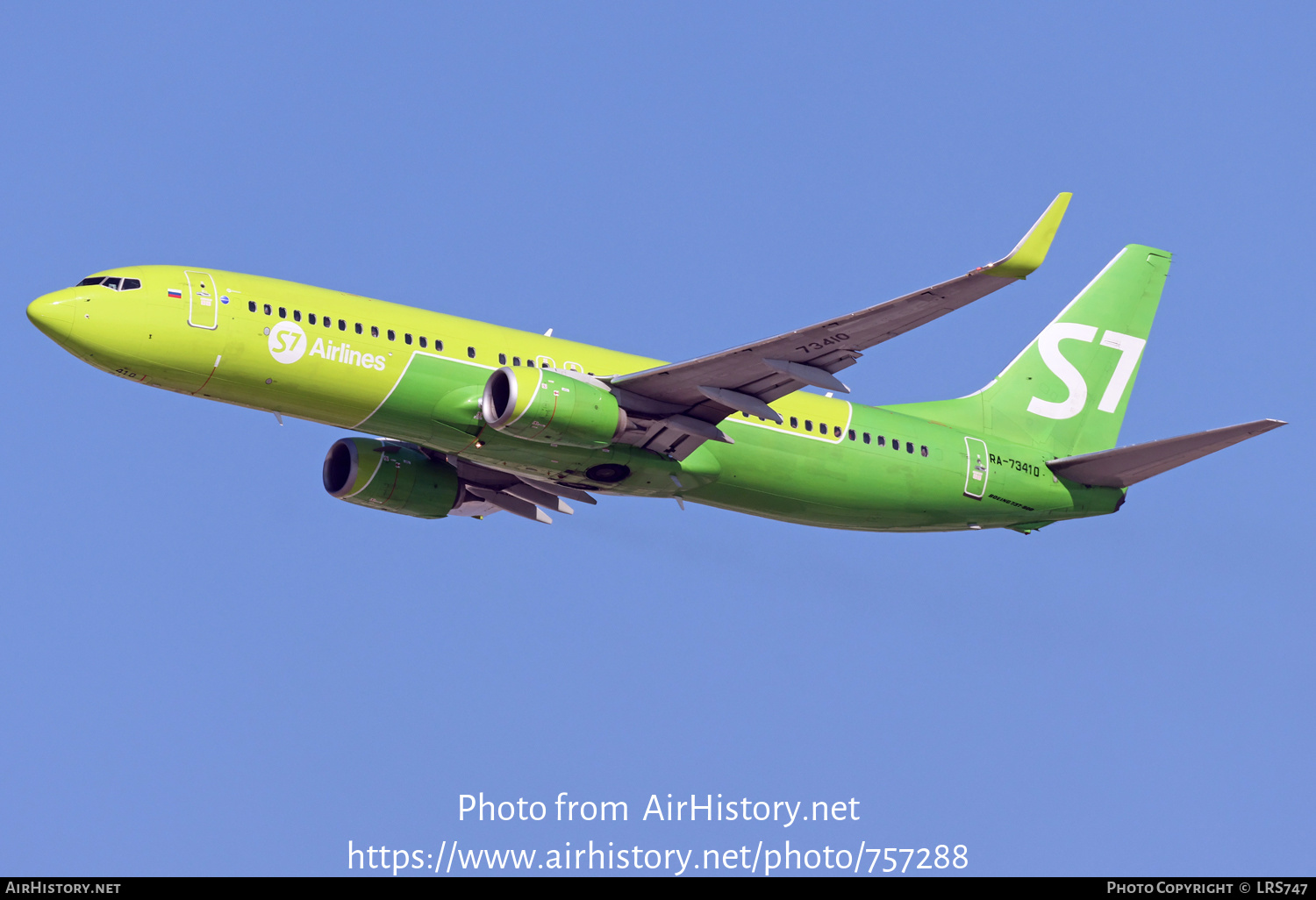 Aircraft Photo of RA-73410 | Boeing 737-8GJ | S7 Airlines | AirHistory.net #757288