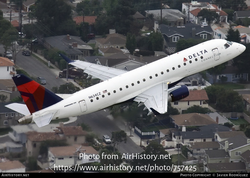 Aircraft Photo of N634CZ | Embraer 175LR (ERJ-170-200LR) | Delta Connection | AirHistory.net #757425