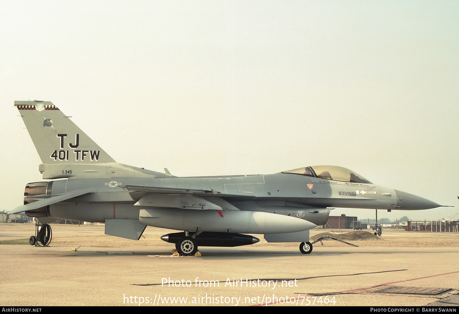 Aircraft Photo of 86-0345 | General Dynamics F-16C Fighting Falcon | AirHistory.net #757464