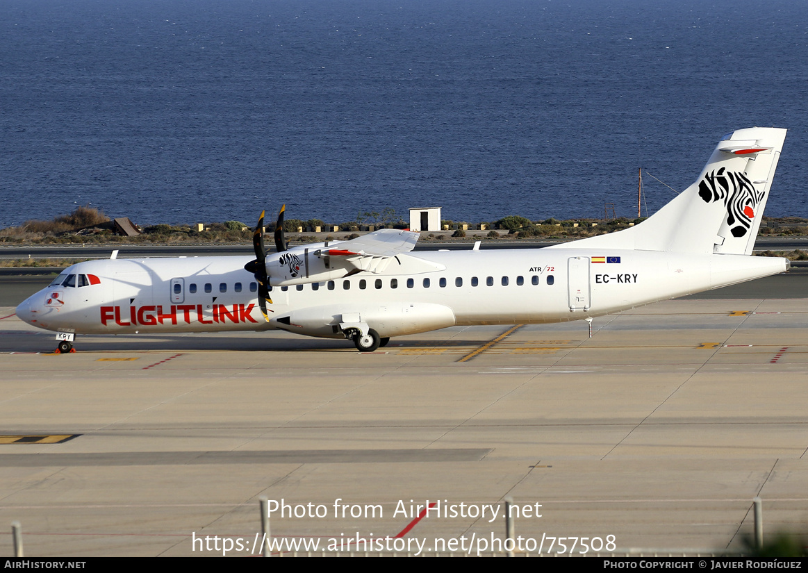 Aircraft Photo of EC-KRY | ATR ATR-72-500 (ATR-72-212A) | Flightlink | AirHistory.net #757508