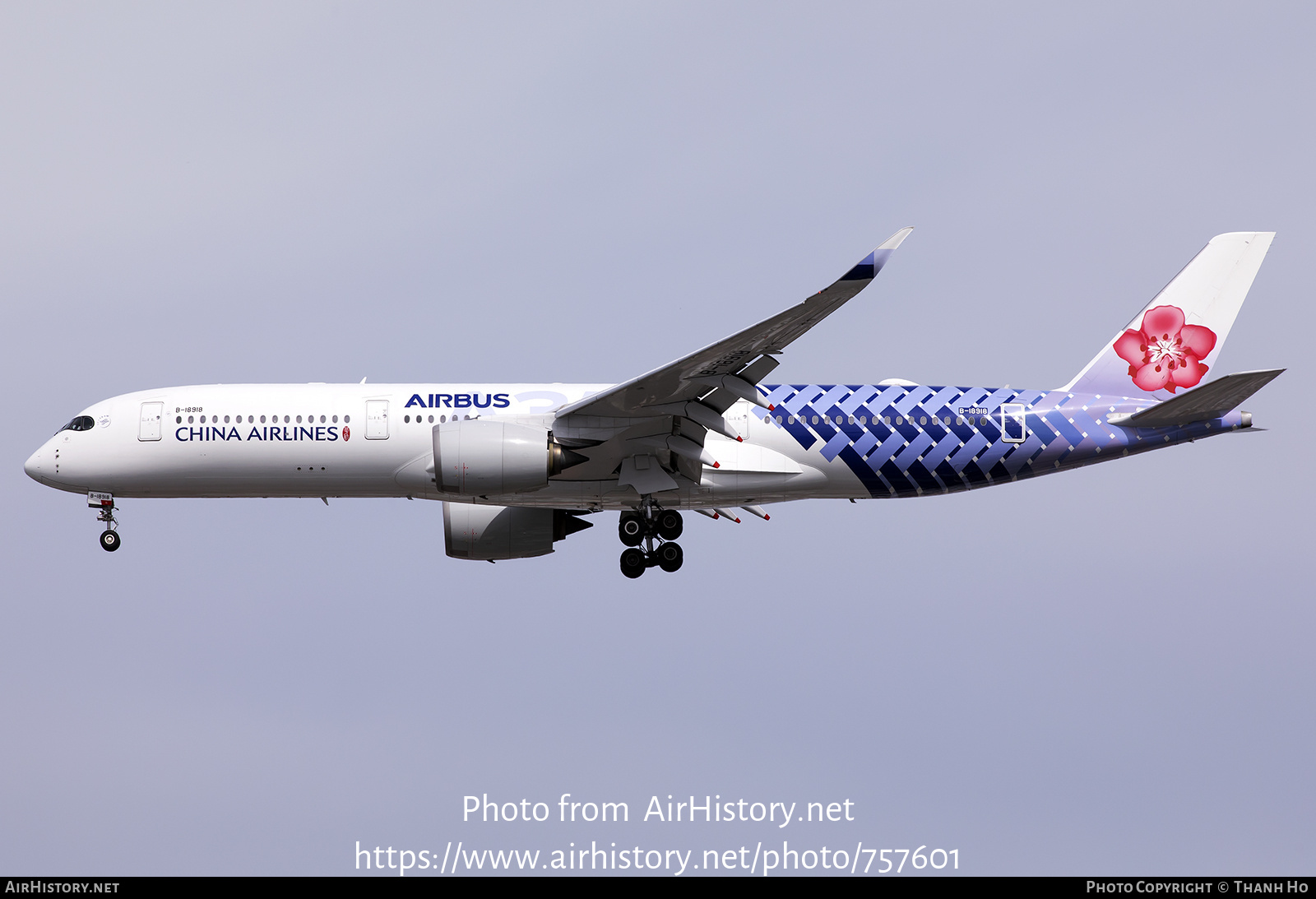 Aircraft Photo of B-18918 | Airbus A350-941 | China Airlines | AirHistory.net #757601