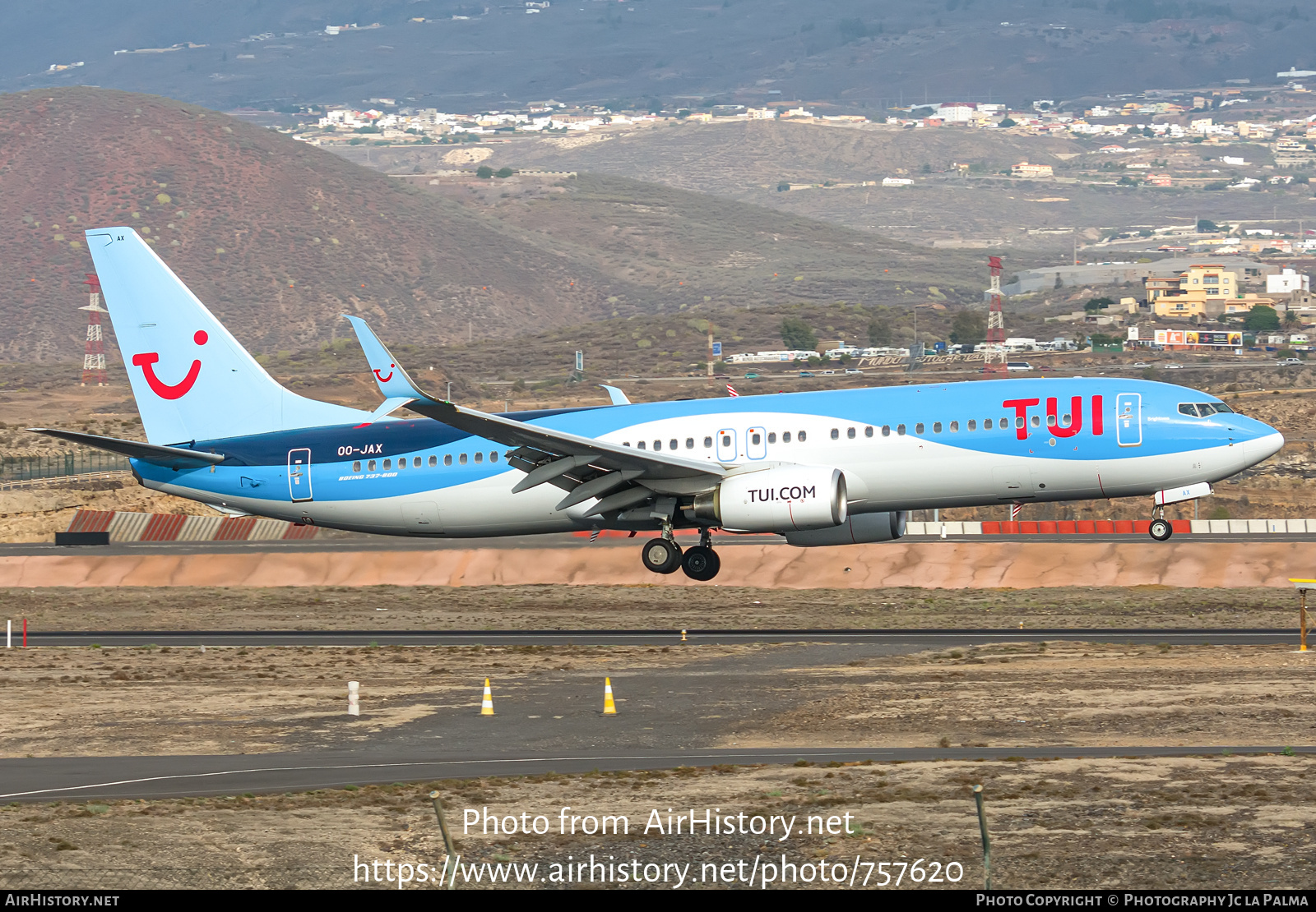 Aircraft Photo of OO-JAX | Boeing 737-8K5 | TUI | AirHistory.net #757620