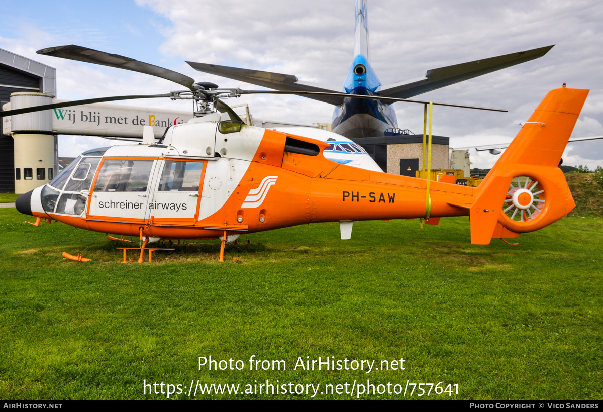 Aircraft Photo of PH-SAW | Aerospatiale SA-365C-1 Dauphin 2 | Schreiner Airways | AirHistory.net #757641